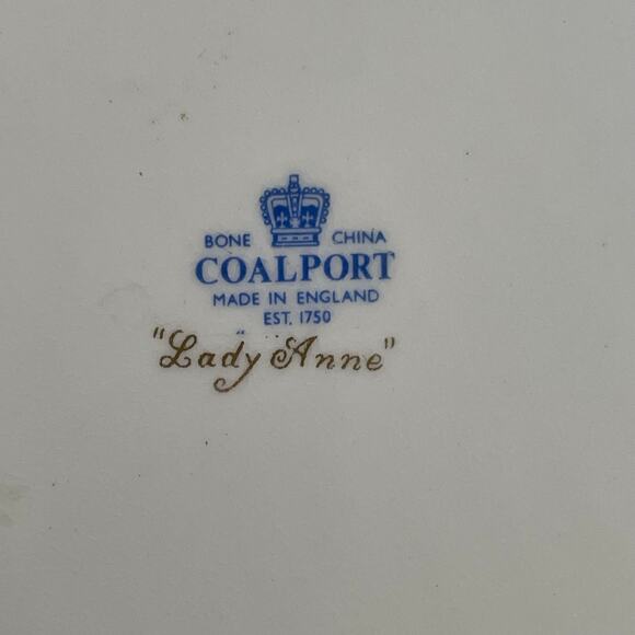 Coalport Lady Anne Dinner Plate with Gold Encrusted Bands & Scrolls Bone China - Picture 6 of 6